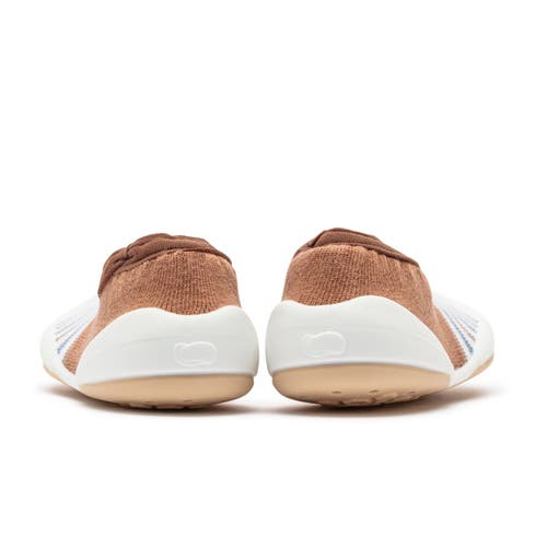 Komuello Toddler Sock Shoes Flat In Brown Stripe