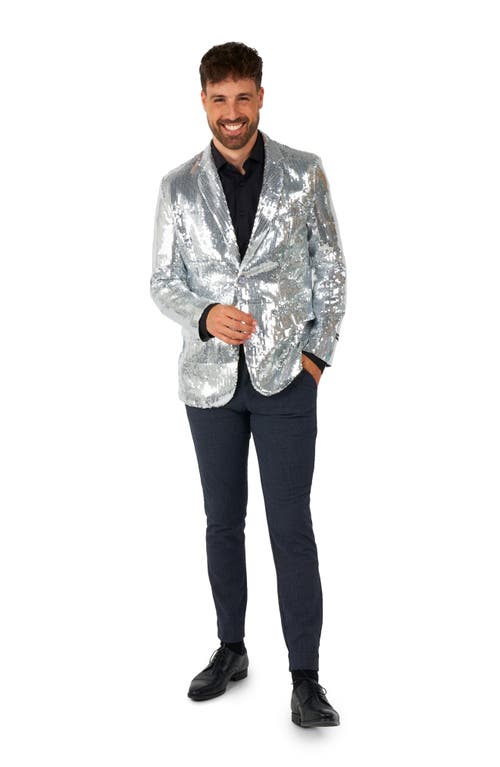 Shop Opposuits Sequin Sport Coat In Silver