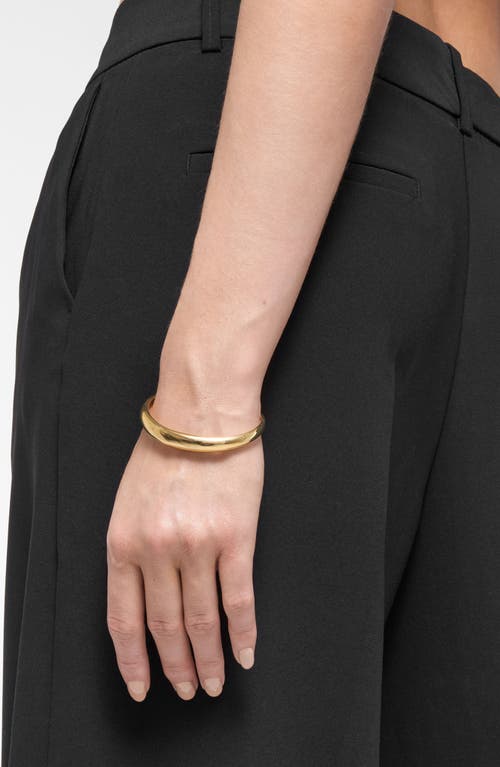 Adornia 14k Plated Tarnish Resistant Dome Cuff Bracelet In Gold