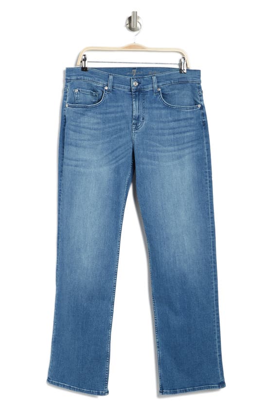 7 For All Mankind Austyn Squiggle Stretch Straight Leg Jeans In Mid Blue