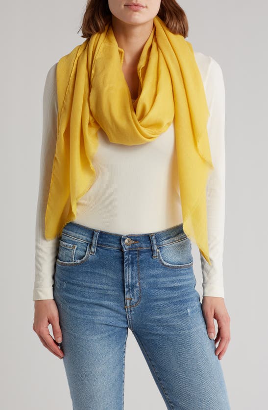 Nordstrom Rack Essential Wrap Scarf In Yellow Mimosa