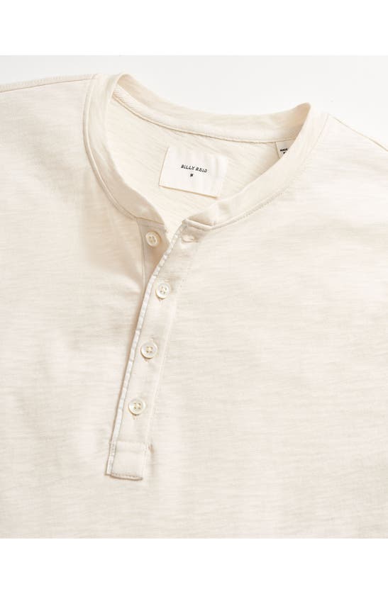 Shop Billy Reid Long Sleeve Organic Pima Cotton Henley In Tinted White