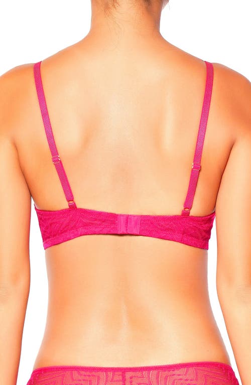 Shop Huit Eclantante Lace Underwire Bra In Fuchsia