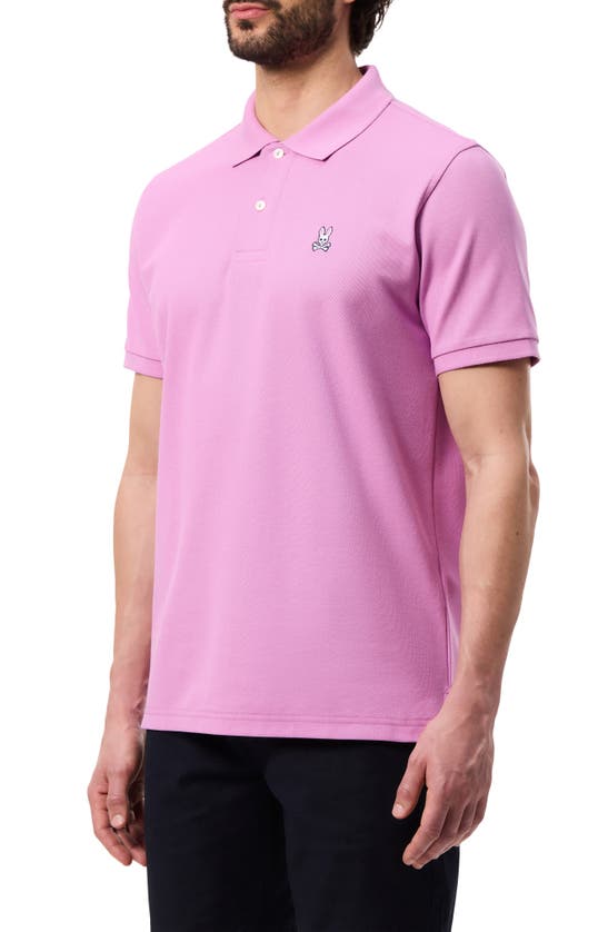 Shop Psycho Bunny The Classic Slim Fit Piqué Polo In Violet