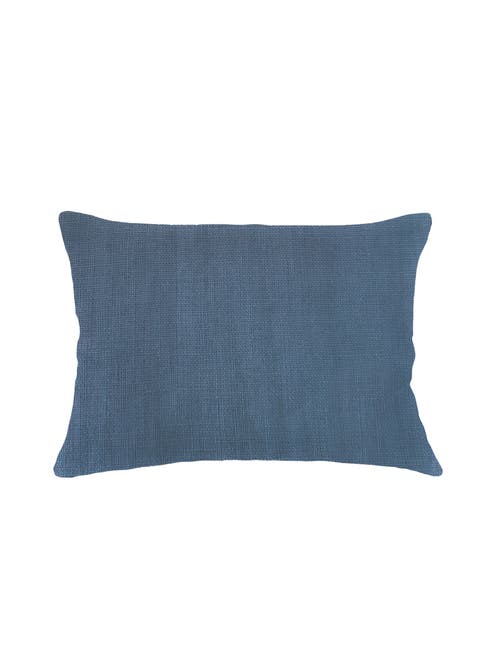 Anaya So Soft Linen Pillow With Down Insert In Marine Blue