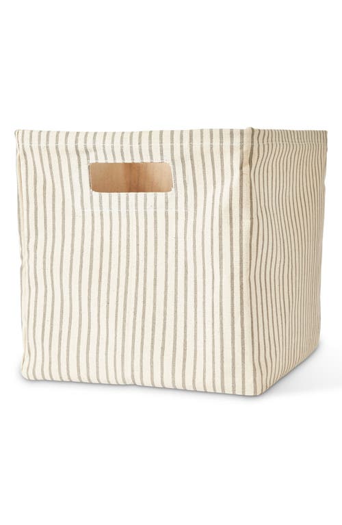 Pehr Stripes Away Medium Canvas Cube in Pebble at Nordstrom