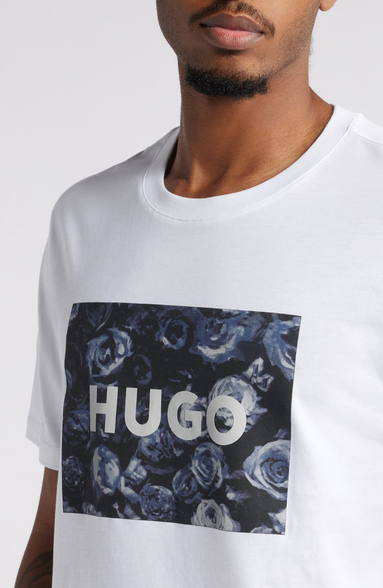 HUGO Dulive Graphic T-Shirt, Alternate, color, Wht