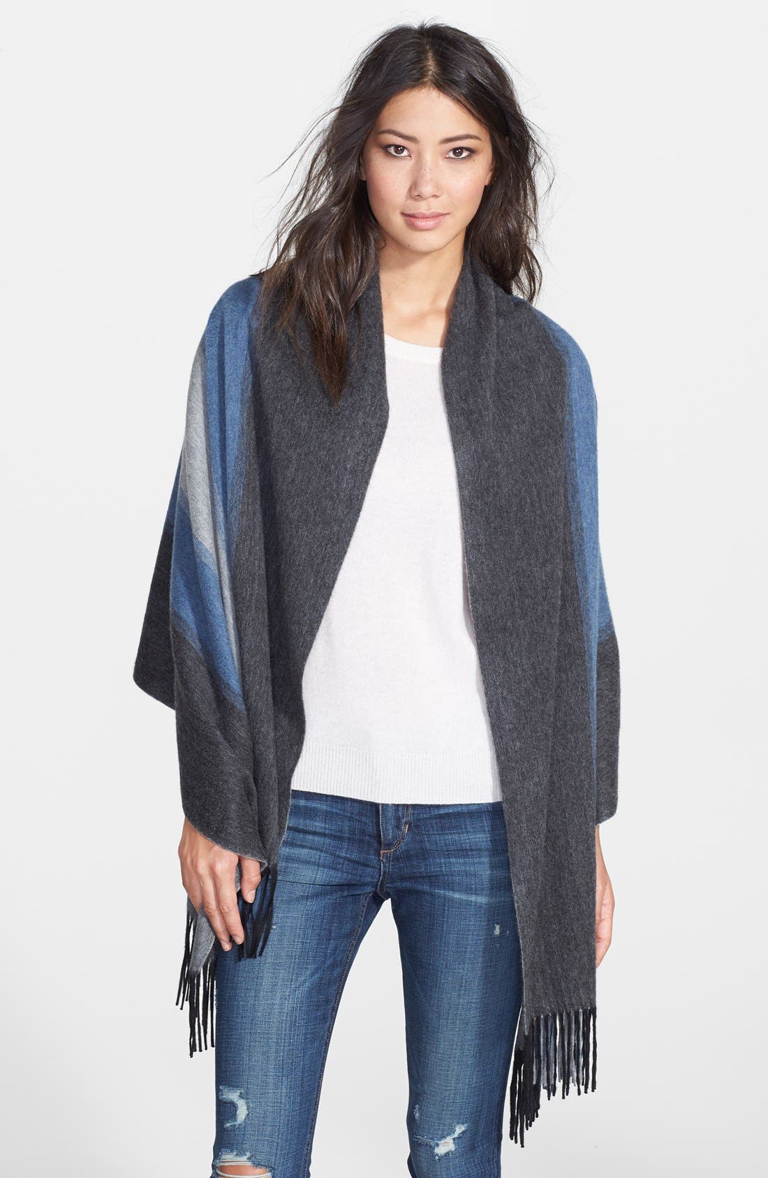 Nordstrom Collection Colorblock Cashmere Wrap Nordstrom