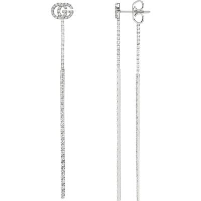 Gucci Double-G Diamond Pendant Drop Earrings