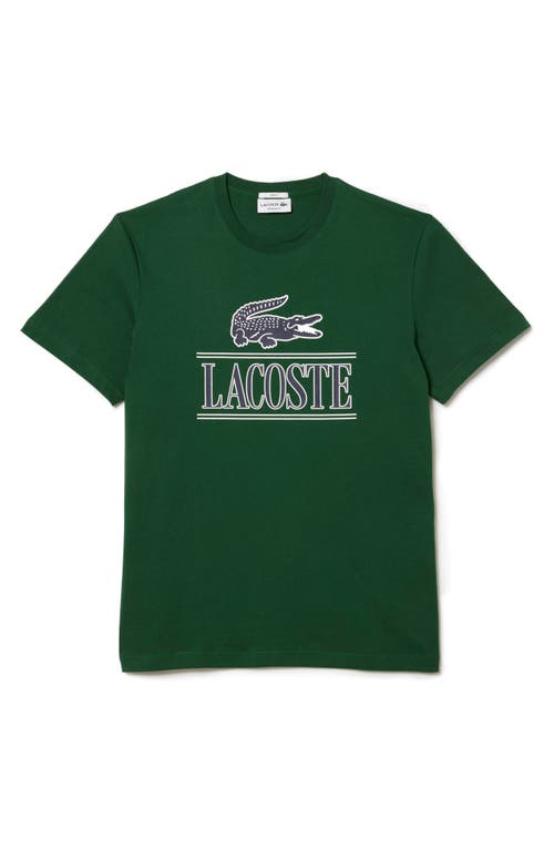 Lacoste Regular Fit Crewneck Cotton T-Shirt in 132 Vert at Nordstrom