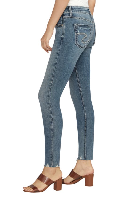 Shop Silver Jeans Co. Suki Curvy Mid Rise Skinny Jeans In Indigo