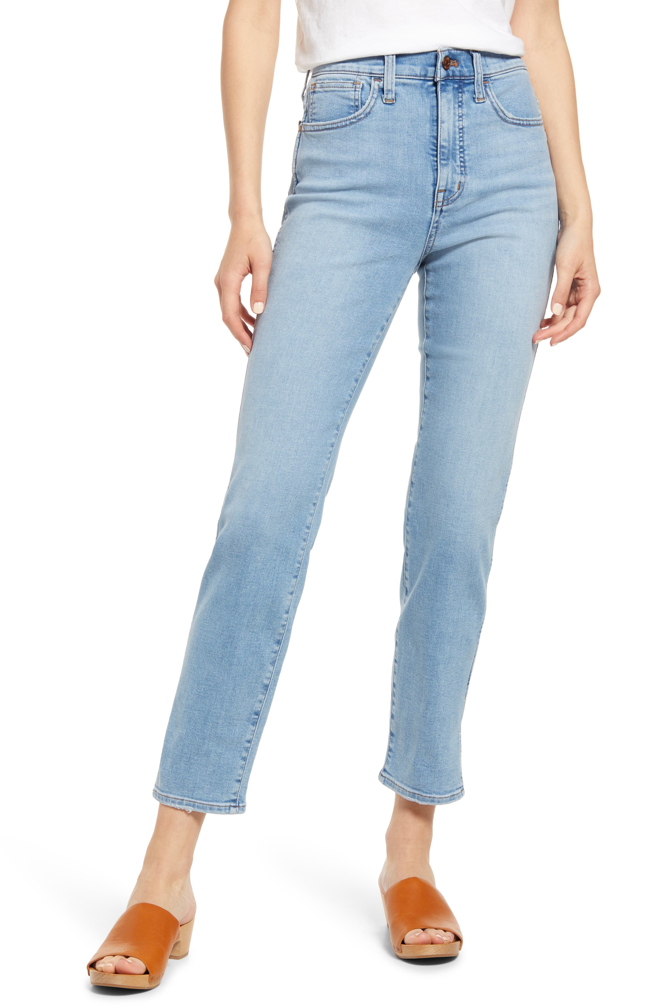 Madewell Slit Hem High Waist Straight 