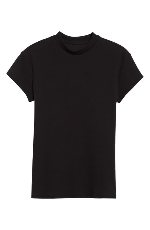 K.NGSLEY Sam Stretch Cotton Rib T-Shirt in Black 