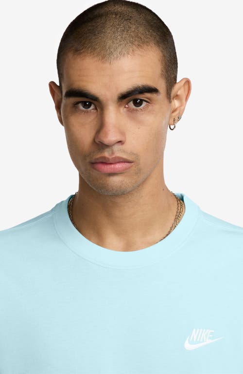 Shop Nike Sportswear Club Crew Neck T-shirt In Glacier Blue