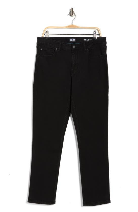 Dkny Sportswear Bedford Straight Leg Jeans In Black Rinse