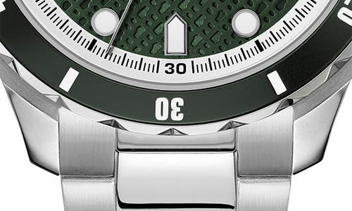 Hugo Boss Men's Bossmatic Silver Stainless Steel Watch, 42mm In Green