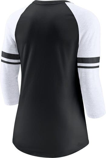 Men's Baltimore Orioles Nike Gray Tri-Blend 3/4-Sleeve Raglan T-Shirt