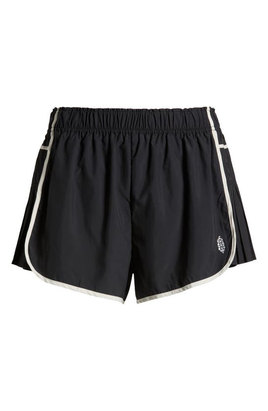 Shop Fp Movement Easy Tiger Side Pleat Shorts In Black