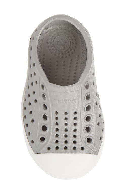 Native Shoes Kids' Jefferson Water Friendly Slip-on Sneaker In Pigeon Grey/shell White