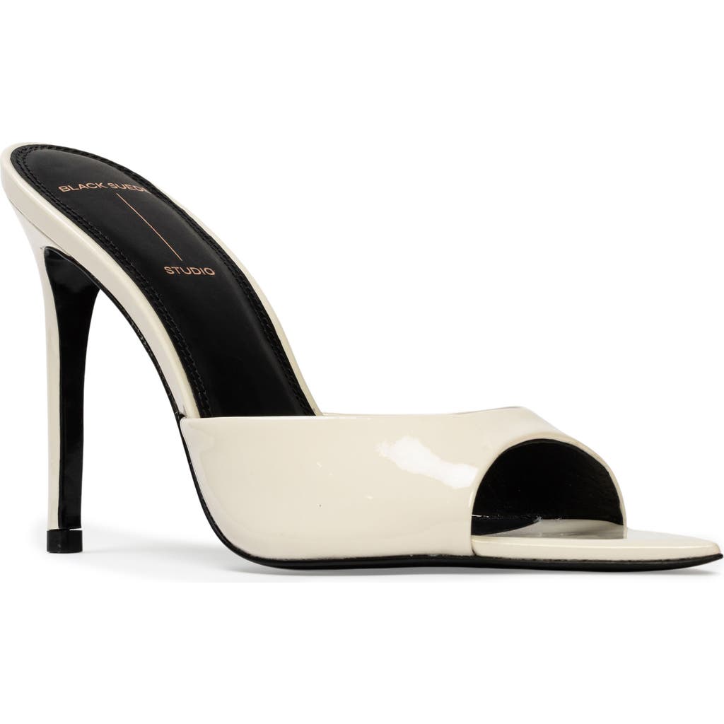 Black Suede Studio Bella Mule In Coconut