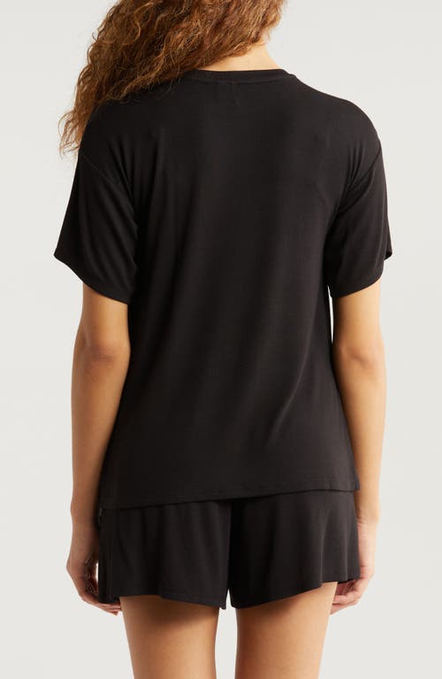 Nordstrom Moonlight Easy Rib Short Pajamas In Black