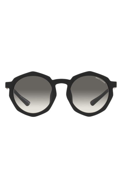 51mm Gradient Irregular Sunglasses in Matte Black