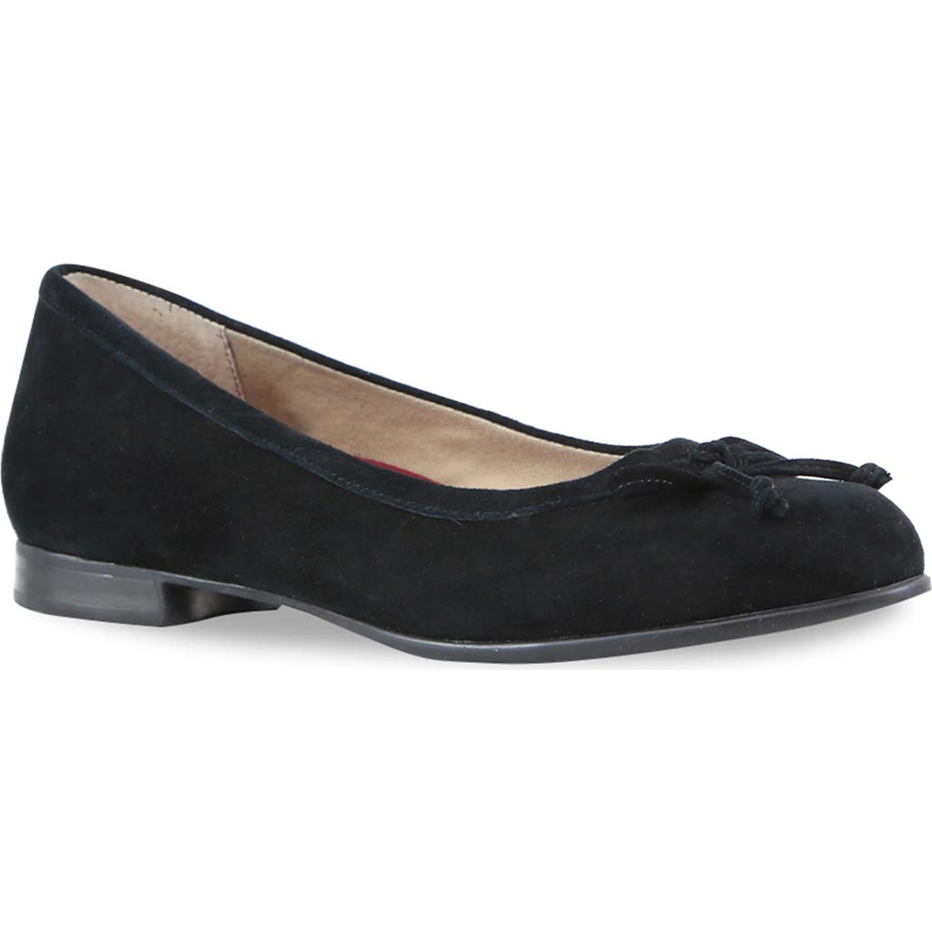 Munro Joslynn Ballet Flat in Black Suede