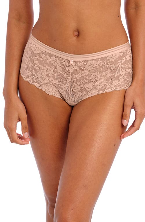 Offbeat Lace Boyshorts in Natural Beige