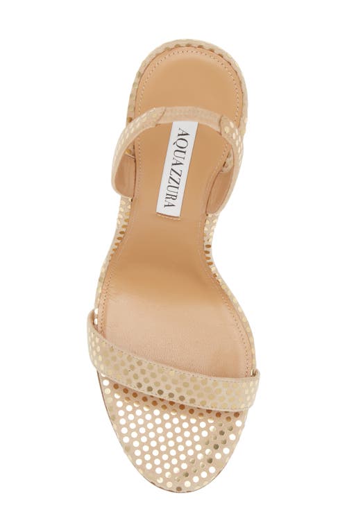 Shop Aquazzura So Nude Paillette Embellished Slide Sandal In Beige/gold