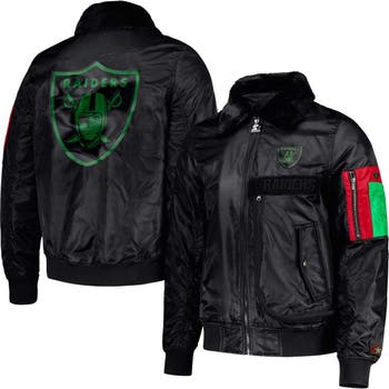 Jacket Makers Bomber Las Vegas Raiders Satin Black and Grey Jacket