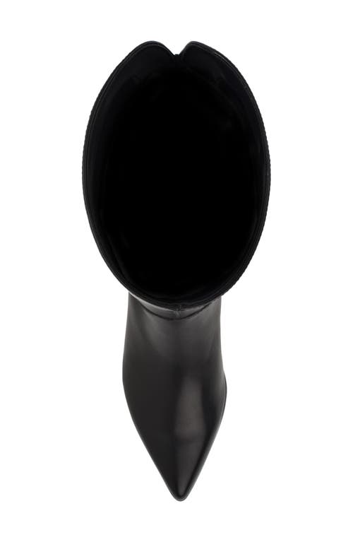 Nine West Morgin Womens Pull On Pointed Toe Knee-high Boots In Black