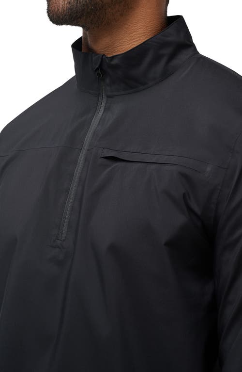 Travismathew On Course Quarter Zip Pullover In Black