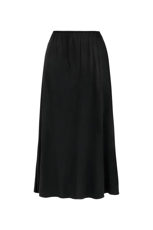 Shop Nocturne Elastic Waisted Midi Skirt In Black