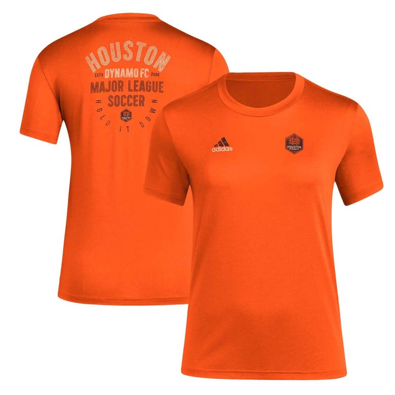 Shop Adidas Originals Adidas Orange Houston Dynamo Fc Local Stoic T-shirt