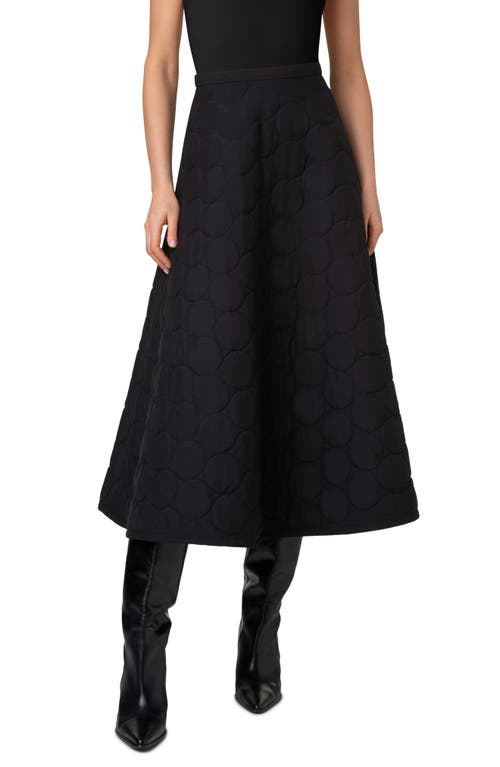 Shop Akris Punto Signature Techno Dot Quilted Midi Skirt In Black