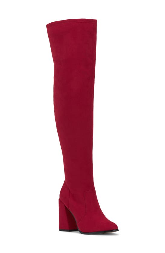 Jessica Simpson Brixten Over The Knee Boot In Richest Red