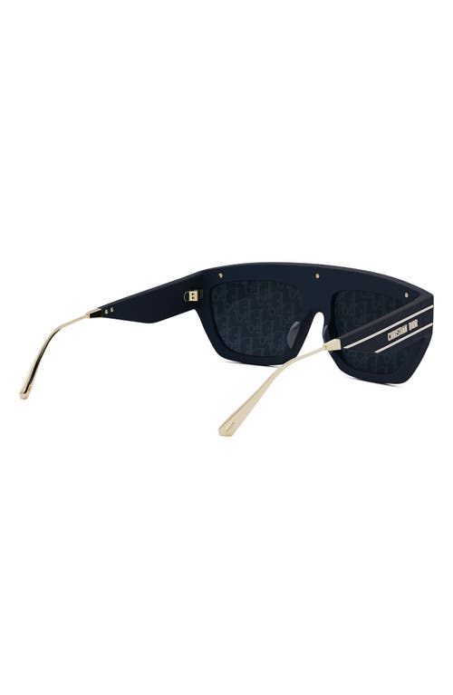 Shop Dior Club M7u Mask Sunglasses In Matte Blue/blu Mirror