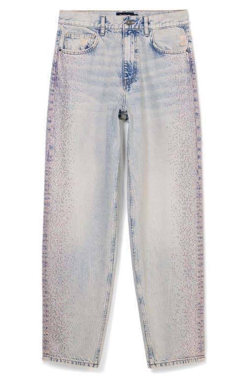 Desigual Knitted T-shirt With Stripes And Checks. In Blue