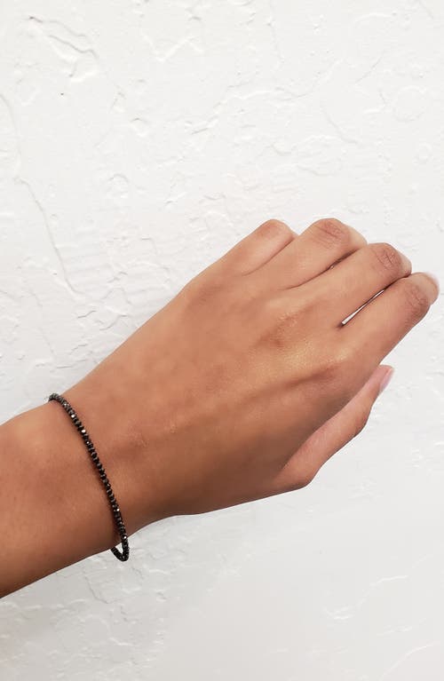 Sethi Couture Black Diamond Bracelet In Black/white Gold