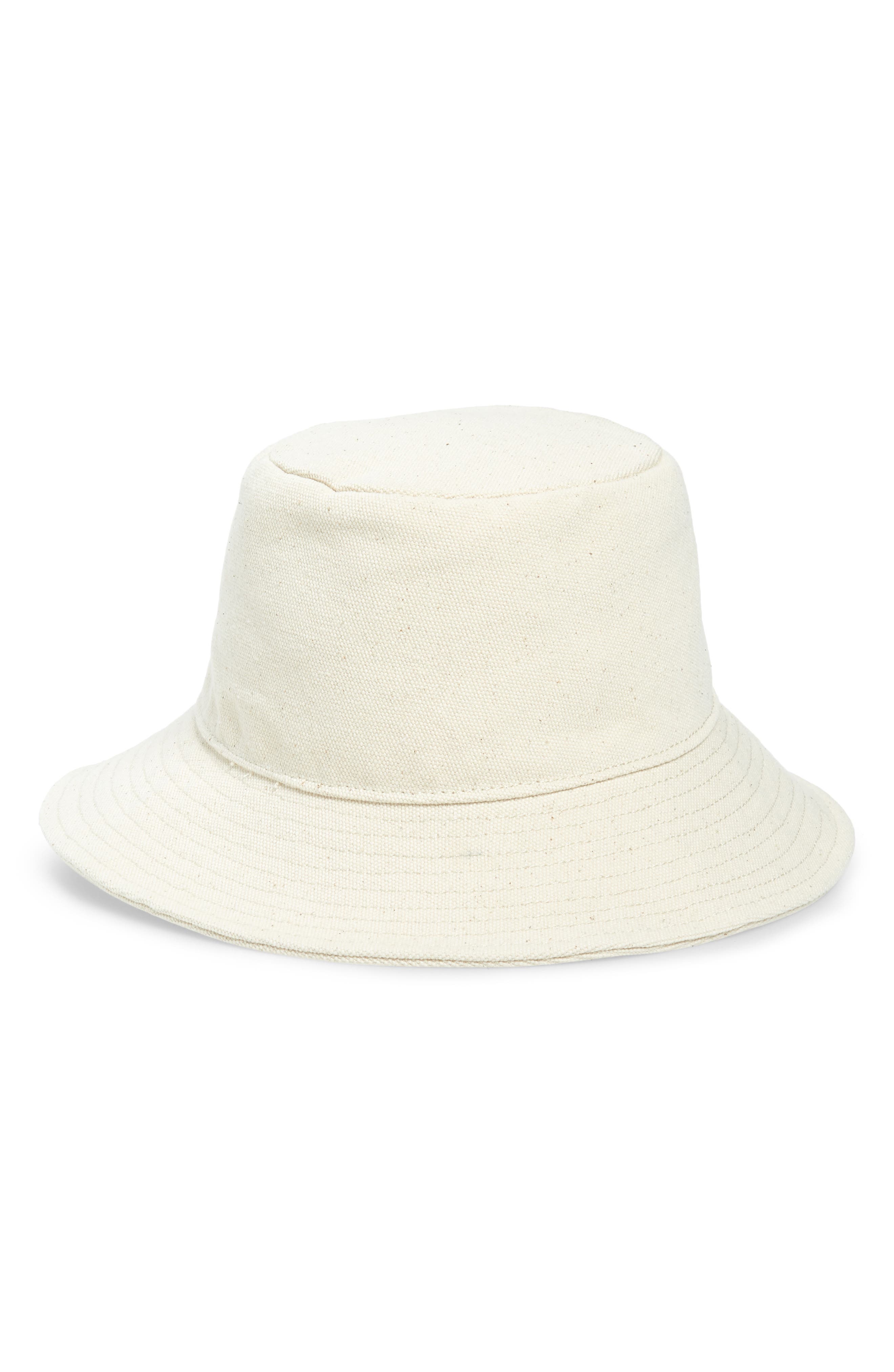 small brim bucket hat