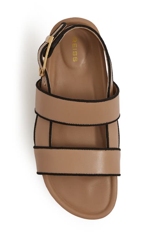 Shop Reiss Samantha Slingback Platform Wedge Sandal In Samantha Tan