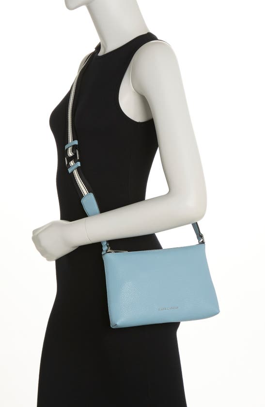 Marc Jacobs The Cosmo Leather Crossbody Bag In Stone Blue