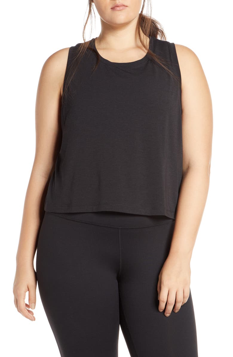 Zella Work For It Tank, Alternate, color, Black