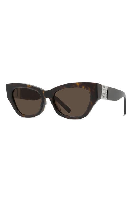 Shop Givenchy 55mm Polarized Cat Eye Sunglasses In Dark Havana/roviex