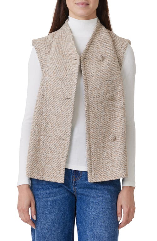 Habitual Brushed Twill Vest in Oatmeal 