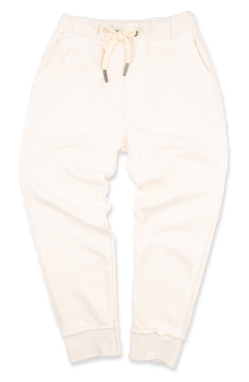 Miki Miette Kids' Ziggy Cotton Blend Joggers Cream at Nordstrom,