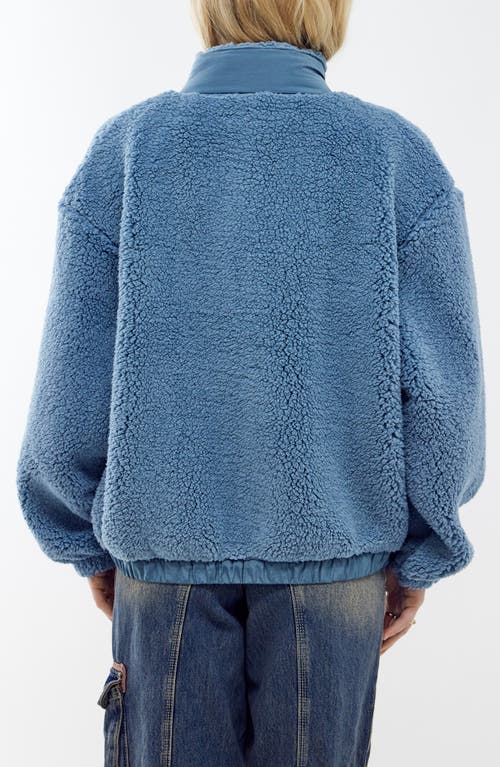 Shop Bdg Urban Outfitters Boxy Fleece Jacket In Blue