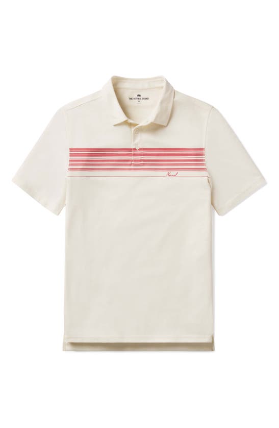Shop The Normal Brand Chip Piqué Polo In Mineral Red Script