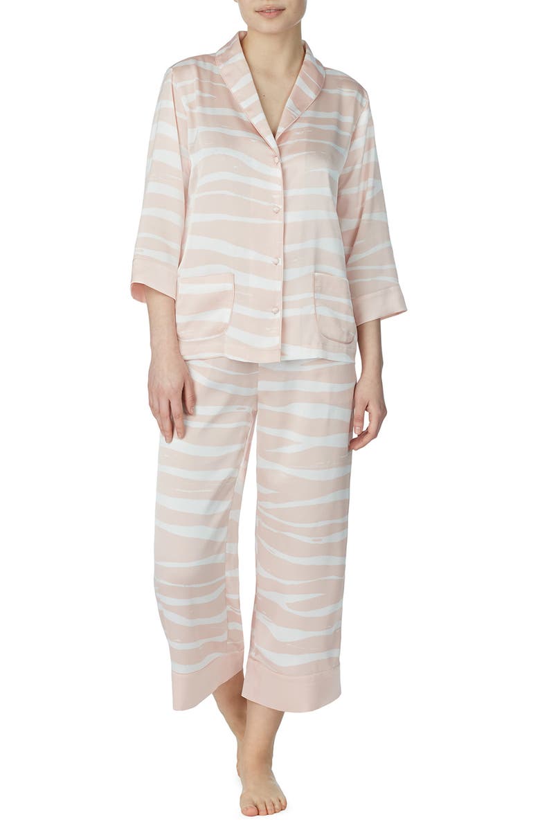 kate spade new york pastel zebra crop pajamas | Nordstrom