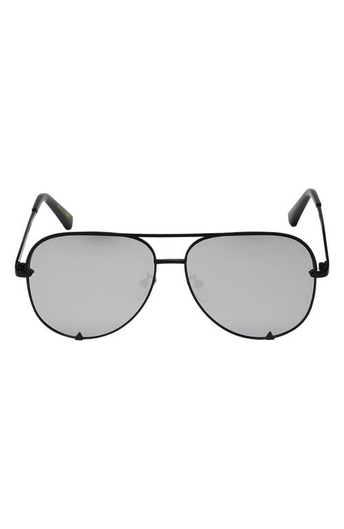 Walker 61mm Polarized Aviator Sunglasses in Black/Silver